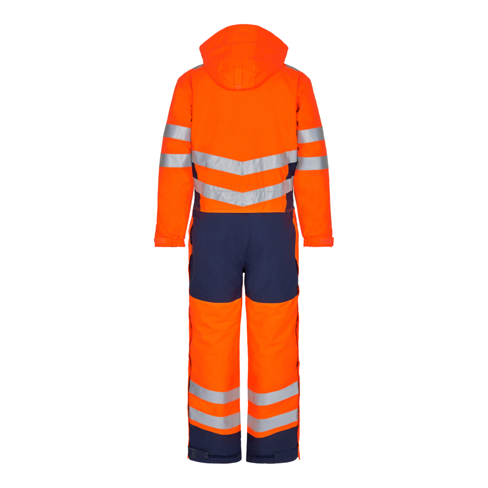 Safety Winteroverall - 10165 orange/blauink - Back