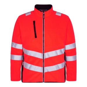 F. Engel Safety Fleecejacke - 4720 rot/schwarz - Front