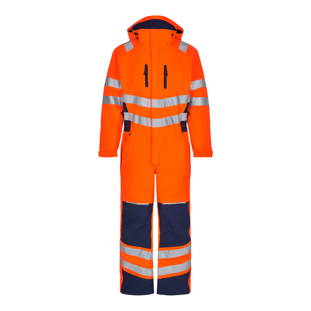 Safety Winteroverall - 10165 orange/blauink - Front