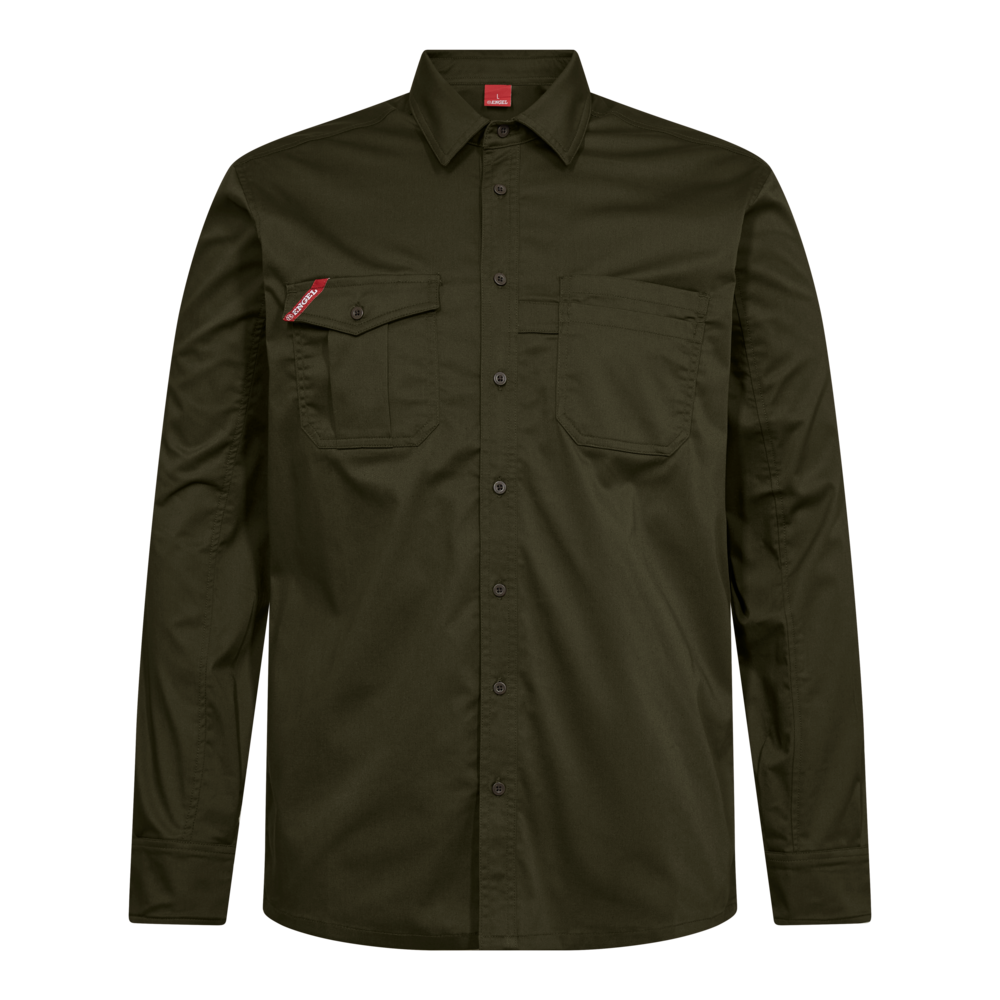 Extend Langarm-Hemd mit Stretch - 53 waldgrün - Front