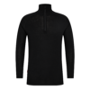 Wollunterhemd mit Reißverschluss - 20 schwarz - Front
