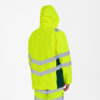 F. Engel Safety Shellparka - Gelb - 381 gelb/grün - Model back