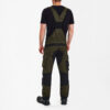 F. Engel X-treme Stretch Latzhose - 5320 waldgrün/schwarz - Model back