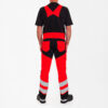 Safety Latzhose - 4720 rot/schwarz - Back