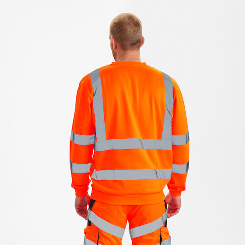 Safety Sweatshirt - 10 orange - Model back