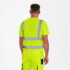F. Engel Safety Warn-T-Shirt mit Brusttasche - 38 gelb - Model back