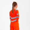 F. Engel Safety Damen langarm-Shirt - 10 orange - Model back