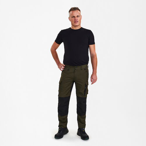 F. Engel Stretch-Handwerkerhose - 5320 waldgrün/schwarz - FE_M_F_0362-740-5320