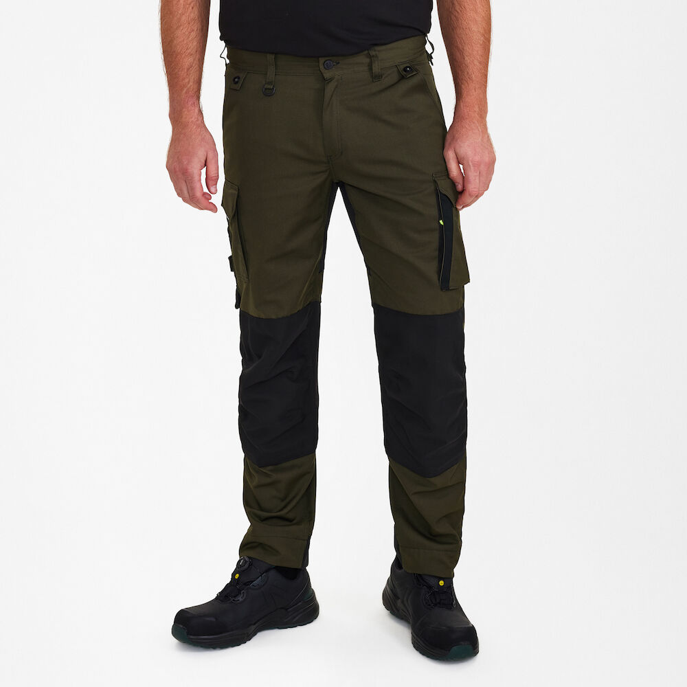 F. Engel Stretch-Handwerkerhose - 5320 waldgrün/schwarz - Model front