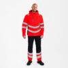 F. Engel Safety Shellparka - Orange - 4720 rot/schwarz - Model