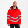 F. Engel Safety Shellparka - Orange - 4720 rot/schwarz - Model front
