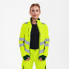 F. Engel Safety Damen Softshelljacke - 381 gelb/grün - Model front