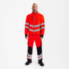 F. Engel Safety Fleecejacke - 4720 rot/schwarz - Model