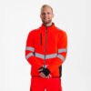 F. Engel Safety Fleecejacke - 4720 rot/schwarz - Model front