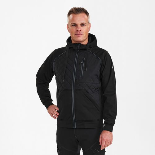 F. Engel X-treme Softshelljacke mit Kapuze - 20 schwarz - Model back