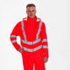 F. Engel Safety Warn-Regenjacke Orange - 47 rot - Model front