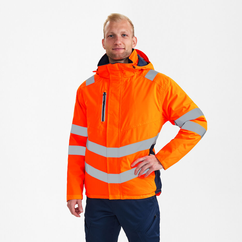 F. Engel Safety Warn-Winterjacke Orange - 10165 orange/blauink - FE_M_F_1946-930-10165_1