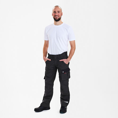 F. Engel Galaxy Arbeitshose mit Schenkeltaschen - 7920 anthrazitgrau/schwarz - Back
