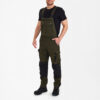 F. Engel X-treme Stretch Latzhose - 5320 waldgrün/schwarz - Model front