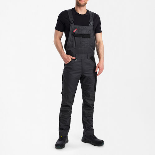 F. Engel Venture Latzhose - 7920 anthrazitgrau/schwarz - Model back