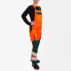 Safety Light Damen Latzhose - 101 orange/grün - Back