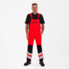 Safety Latzhose - 4720 rot/schwarz - Back