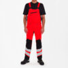 Safety Latzhose - 4720 rot/schwarz - Back
