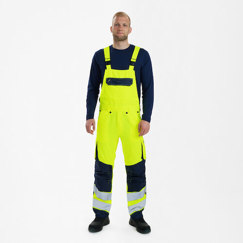 Safety Light Latzhose - 38165 gelb/blauink - Back