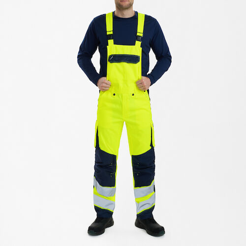 Safety Light Latzhose - 38165 gelb/blauink - Back