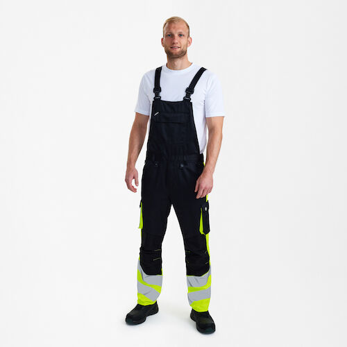 Safety Light Latzhose - 2038 gelb/schwarz - Back