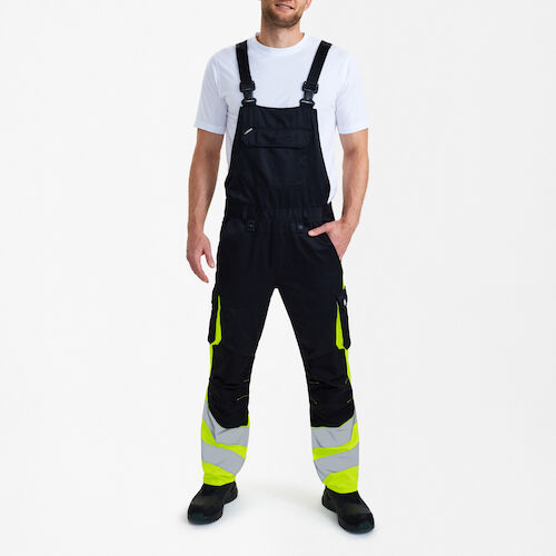 Safety Light Latzhose - 2038 gelb/schwarz - Back