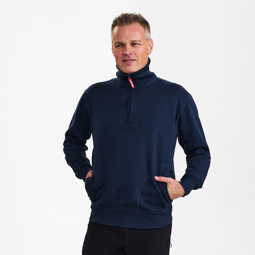 Extend Sweatshirt mit hohem Kragen - 165 blueink - Model front