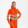 Safety Damen Sweatcardigan - 1079 orange/anthrazit - Model front