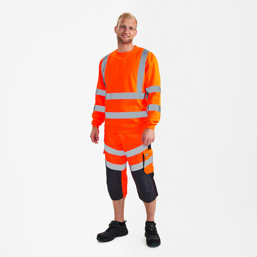 Safety Sweatshirt - 10 orange - Model