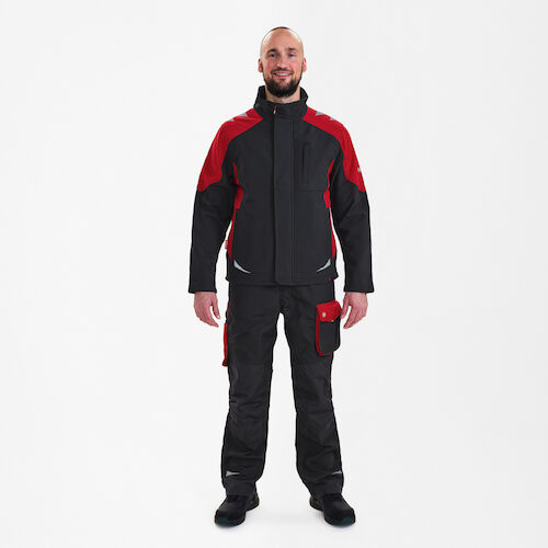 Galaxy Softshelljacke - 79757 anthrazitgrau/tomatenrot - Model