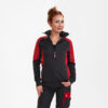 Galaxy Damen Sweatcardigan - 79757 anthrazitgrau/tomatenrot - Model back