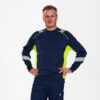 Cargo Sweatshirt - 16538 blauink/gelb - Model front