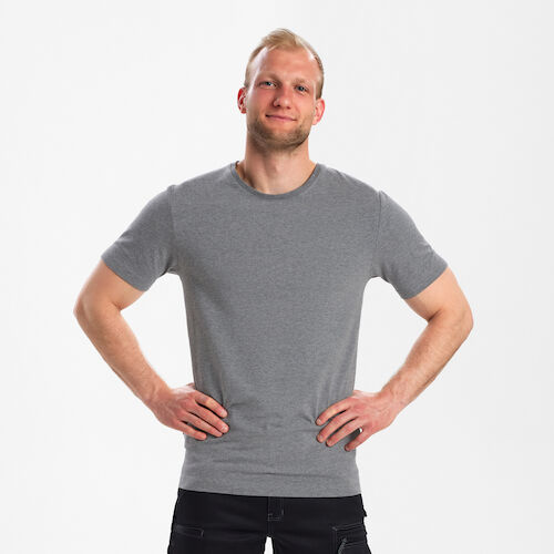 Extend T-Shirt mit Stretch - 78 grau melange - Model front
