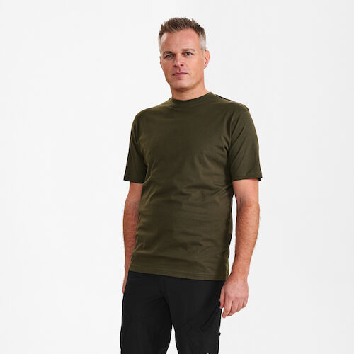 Extend Baumwolle T-shirt - 53 waldgrün - Model front