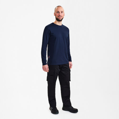 Extend langarm-Shirt - 165 blueink - Model