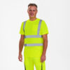 F. Engel Safety Warn-T-Shirt mit Brusttasche - 38 gelb - Model front