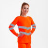 F. Engel Safety Damen langarm-Shirt - 10 orange - Model front
