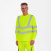 F. Engel Safety Grandad Langarm-Shirt - 38 gelb - Model front