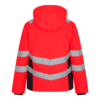 F. Engel Safety Damen Warn-Winterjacke - 4720 rot/schwarz - Back