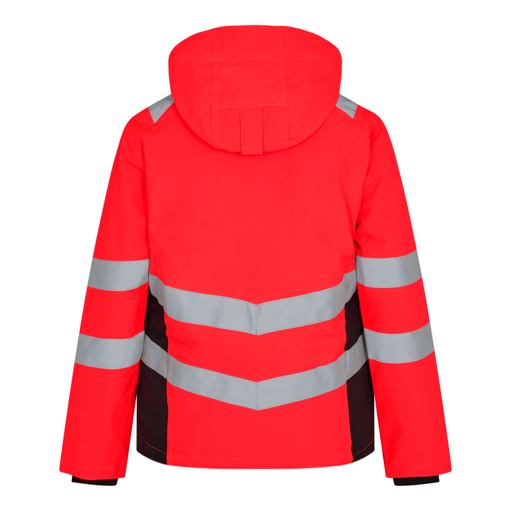 F. Engel Safety Damen Warn-Winterjacke - 4720 rot/schwarz - Back