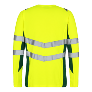 F. Engel Safety Langarm Warnschutz-Shirt - 381 gelb/grün - Back