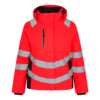 F. Engel Safety Damen Warn-Winterjacke - 4720 rot/schwarz - Front