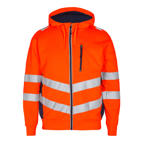 Safety Sweatcardigan - 10165 orange/blauink - Front