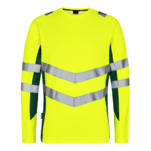 F. Engel Safety Langarm Warnschutz-Shirt - 381 gelb/grün - Front