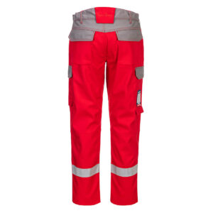 Portwest Bizflame Ultra zweifarbige Bundhose - rot - Back